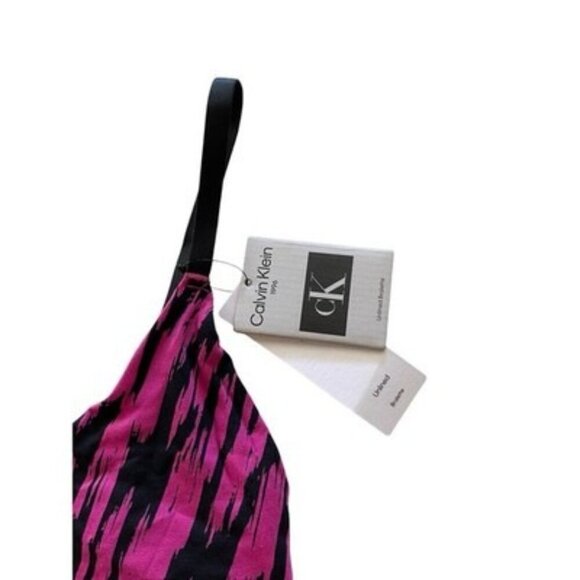 Calvin Klein Women's 1996 Bralette Palace Pink Tiger Print Size L NWT $30 - Picture 3 of 3